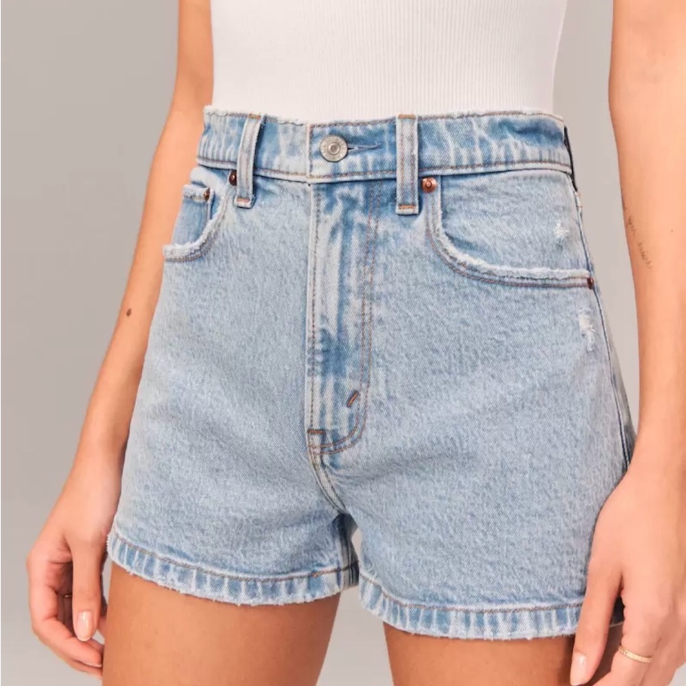 Abercrombie & Fitch Light Blue Jean Shorts